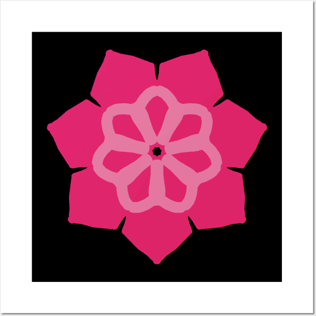 Pink Floral Design Wall Art by TANSHAMAYA